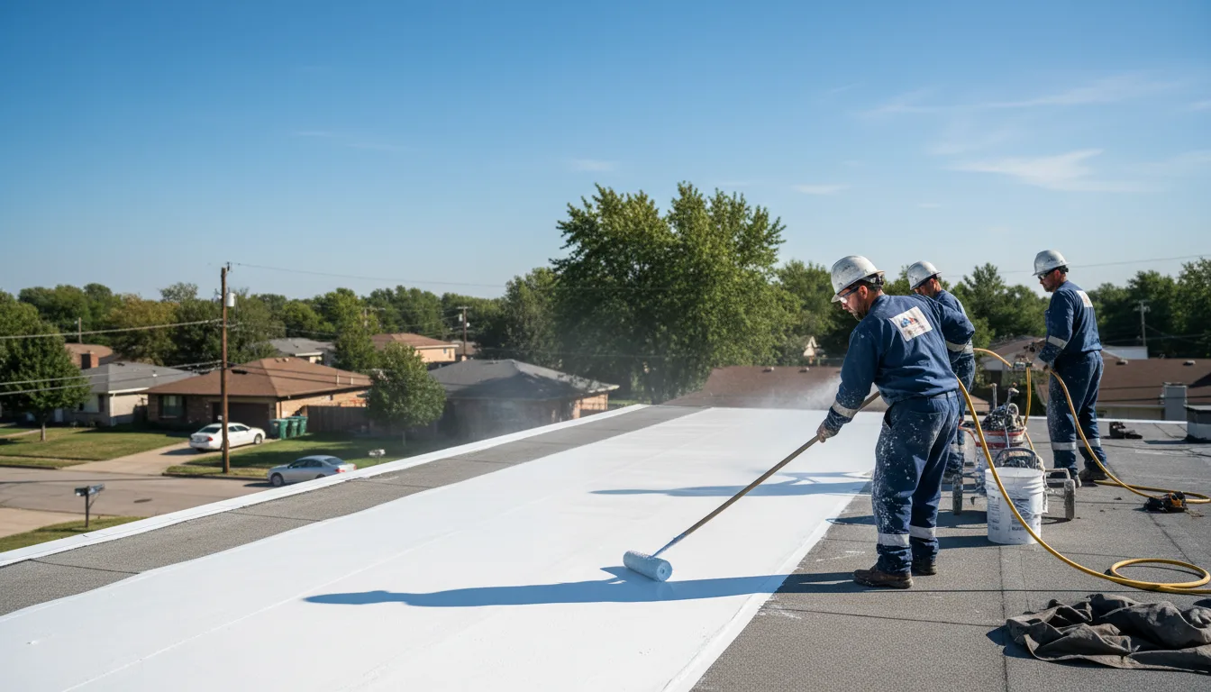 Commercial roof coating in Brookside, NJ near me